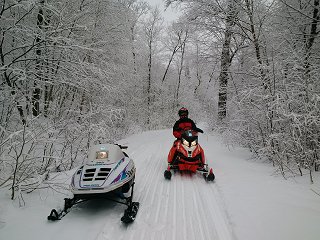 North of Sault Ste. Marie - Spring Snowmobiling