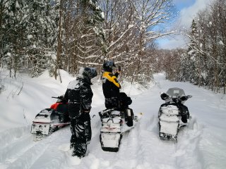 November Snowmobiling in Northern Ontario